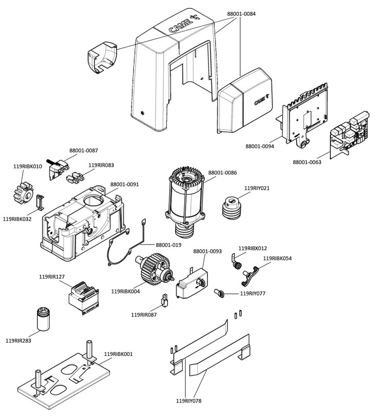 Запчасти для привода CAME BKS22AGS