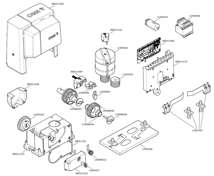 Запчасти для привода CAME BX708AGS