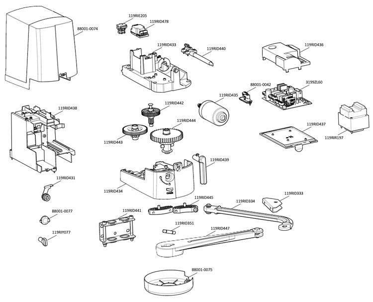 Запчасти для привода CAME FTL