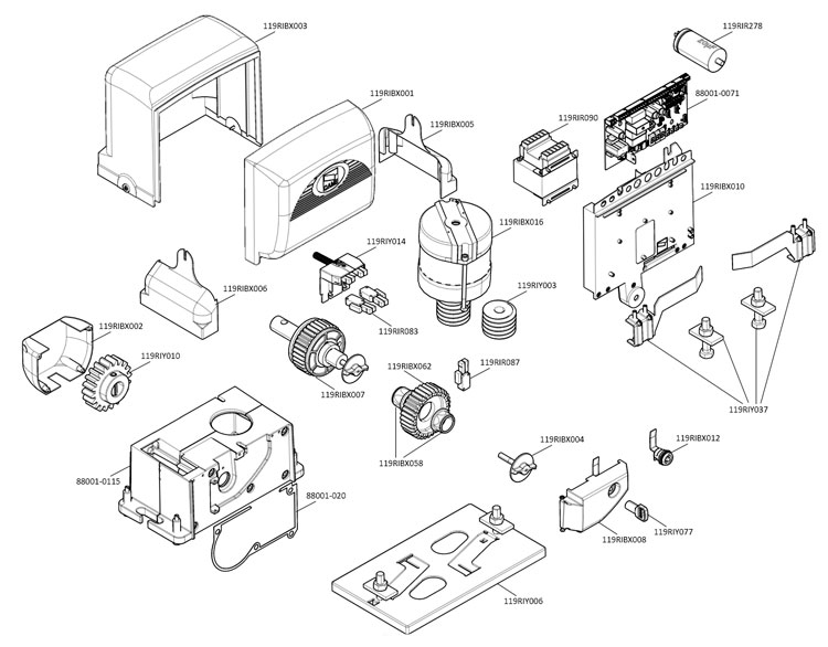 Запчасти для привода CAME BX-64