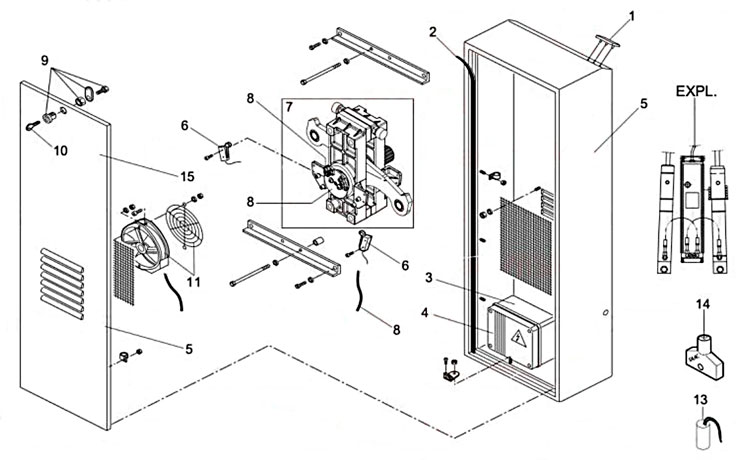 Запчасти для шлагбаума FAAC 620 SR RH Запчасти для шлагбаума FAAC 620 SR RH