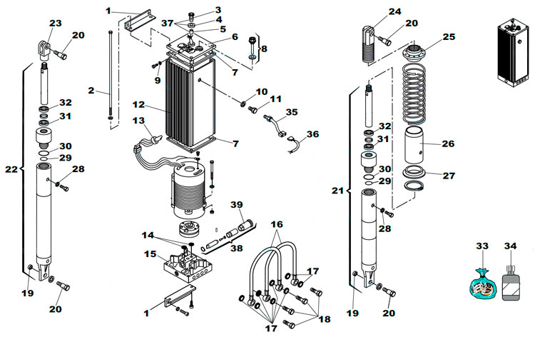 Запчасти для шлагбаума FAAC 620 SR RH Запчасти для шлагбаума FAAC 620 SR RH