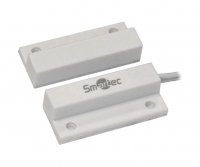 Smartec ST-DM111NC-WT магнитоконтактный датчик, НЗ, белый, накладной для деревянных дверей