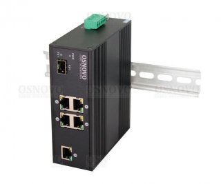 OSNOVO SW-40501/IC промышленный PoE коммутатор Fast Ethernet на 6 портов фото