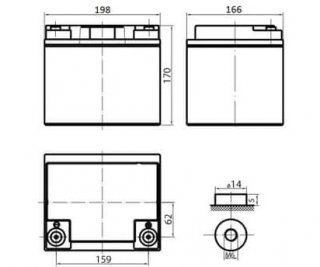 DELTA HR 12-40 аккумулятор фото