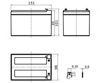 DELTA HR 12-51 W аккумулятор фото